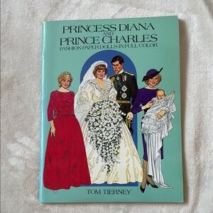 Princess Diana & Prince Charles paper dolls vintage 1980s